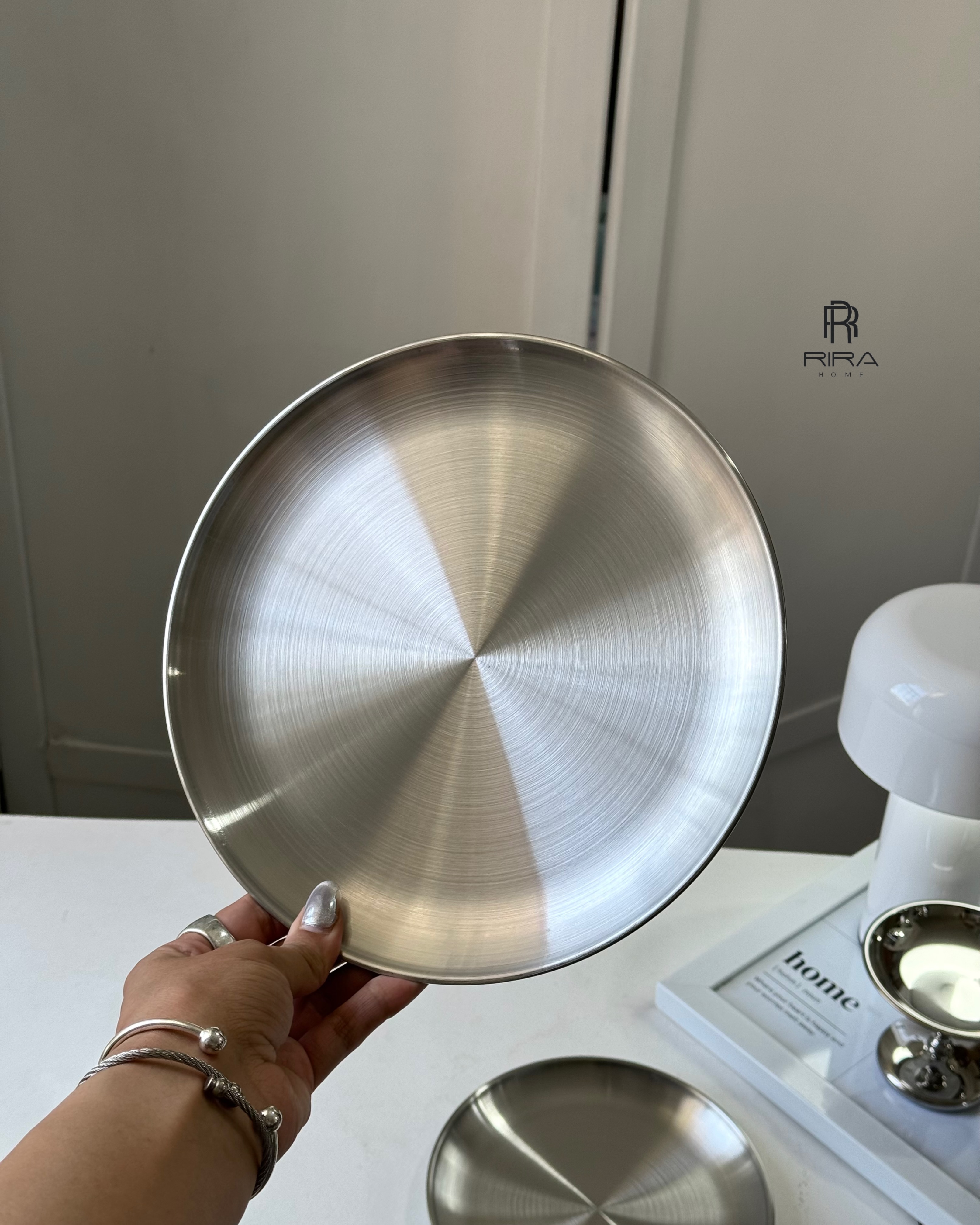 بشقاب استیل وارداتی  23cm