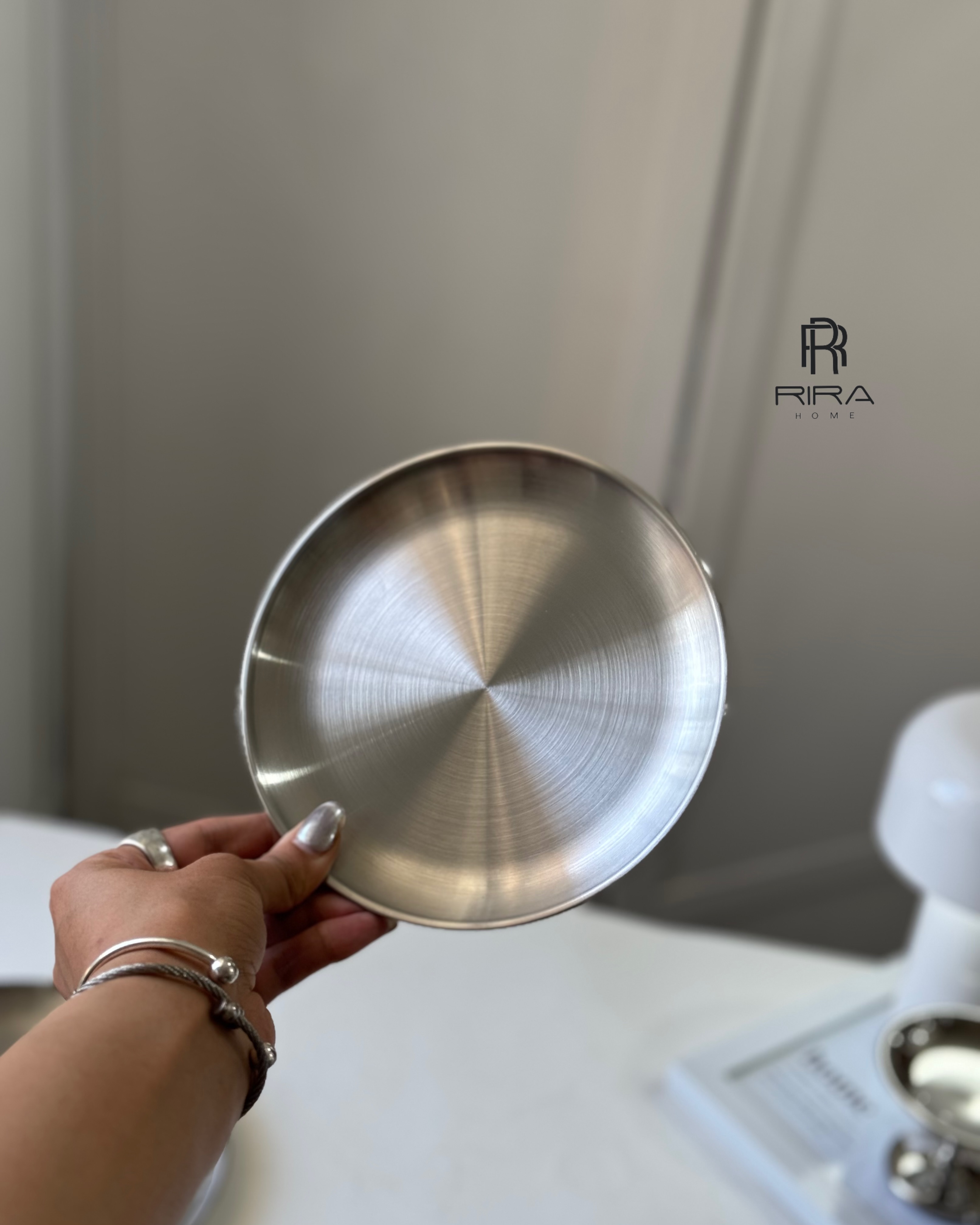 بشقاب استیل وارداتی  17cm